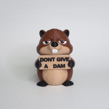 Sarcastic Beaver - Animals with Attitude Funny Animal Figurines for the Home or Office