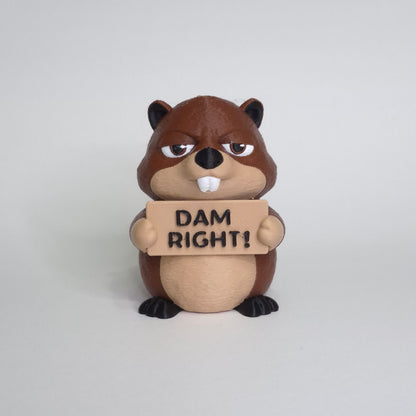 Sarcastic Beaver - Animals with Attitude Funny Animal Figurines for the Home or Office