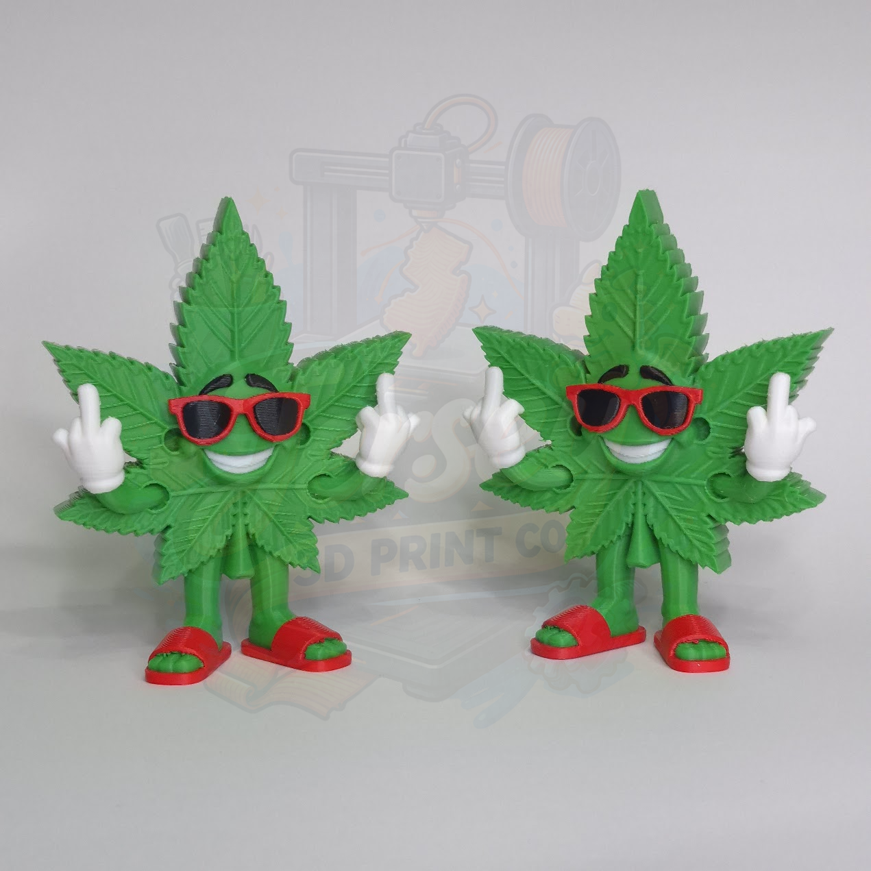 Funny Pot Leaf Figurine – 420 Desk Decor – Stoner Gift – Sarcastic Leaf Buddy