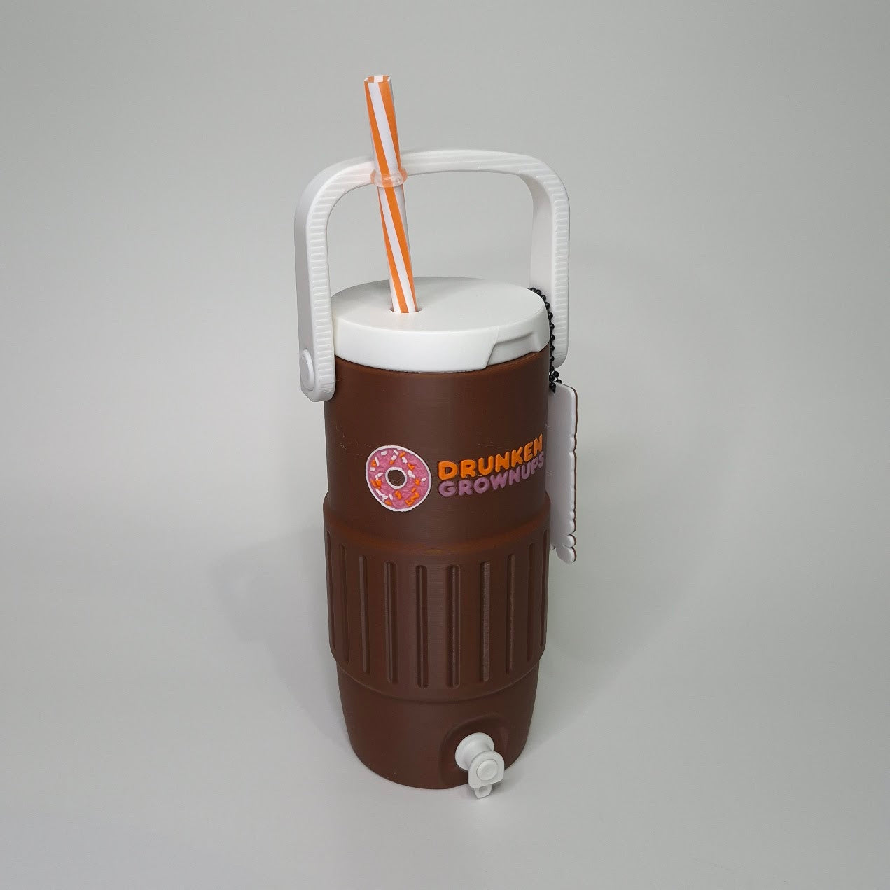 Drunken Grownups 3D Printed 12oz Skinny Can Holder with Lid and Handle