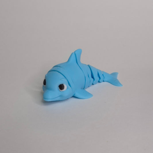 Baby Dolphin Flexi Toy - 3D Printed Articulated Mini Dolphin