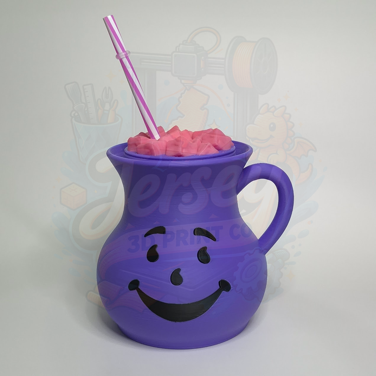 1990s Kool-Aid Inspired 12oz Can Holder with decorative Ice Cubes Lid