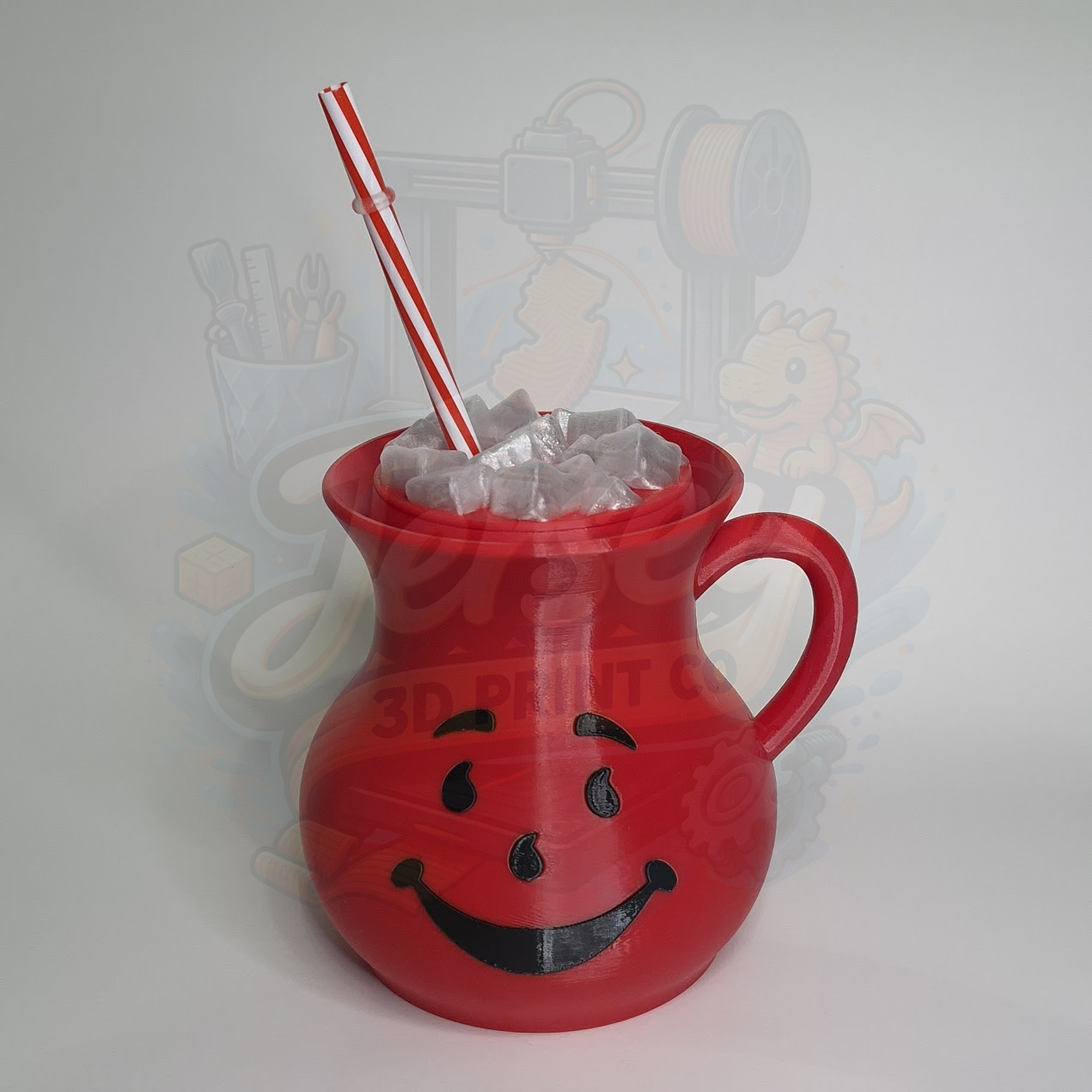 1990s Kool-Aid Inspired 12oz Can Holder with decorative Ice Cubes Lid
