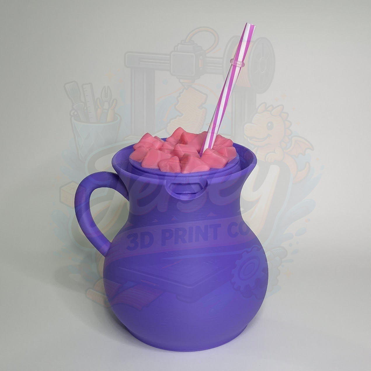 1990s Kool-Aid Inspired 12oz Can Holder with decorative Ice Cubes Lid