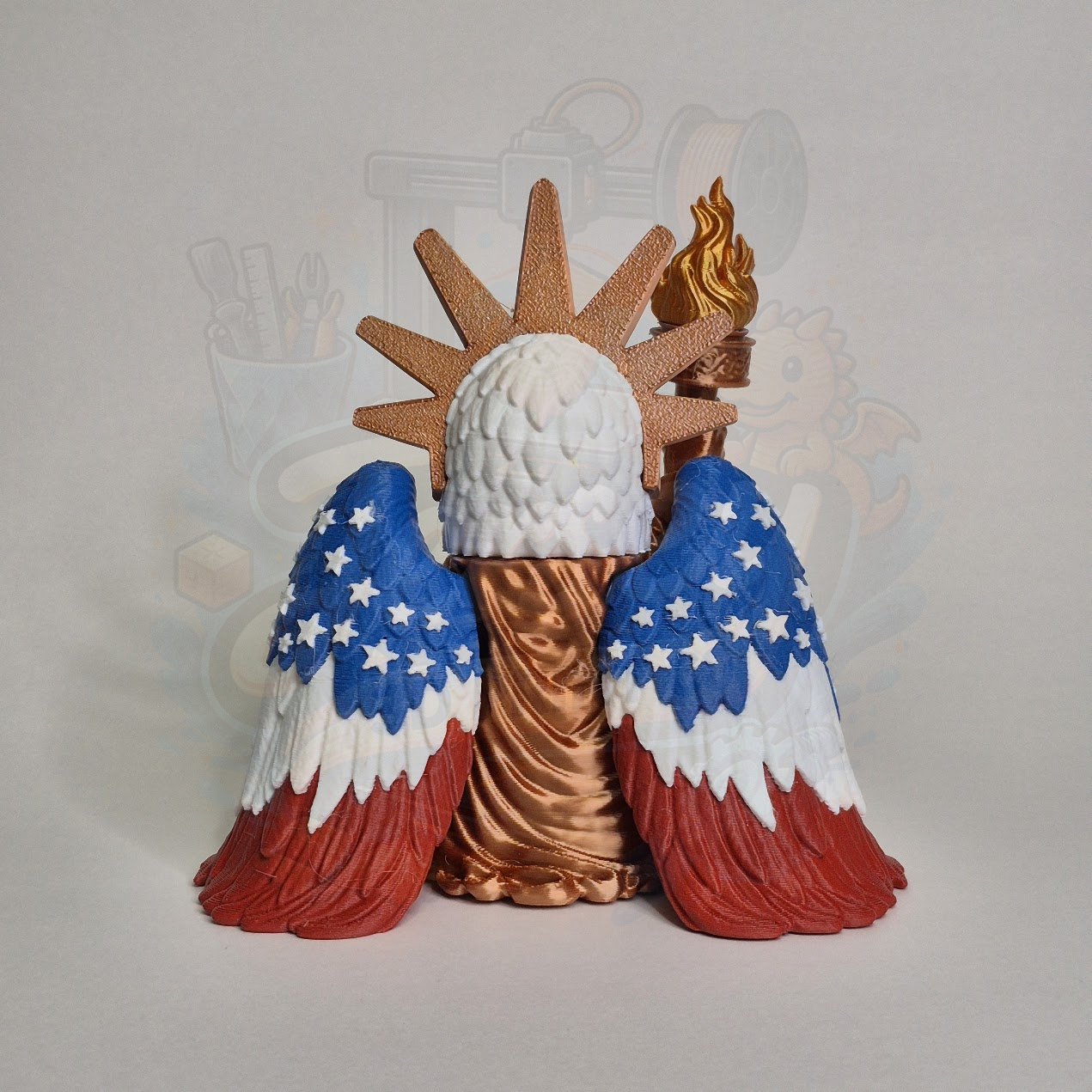 Copper Edition Liberty Eagle 250th American Independence Anniversary Figurine