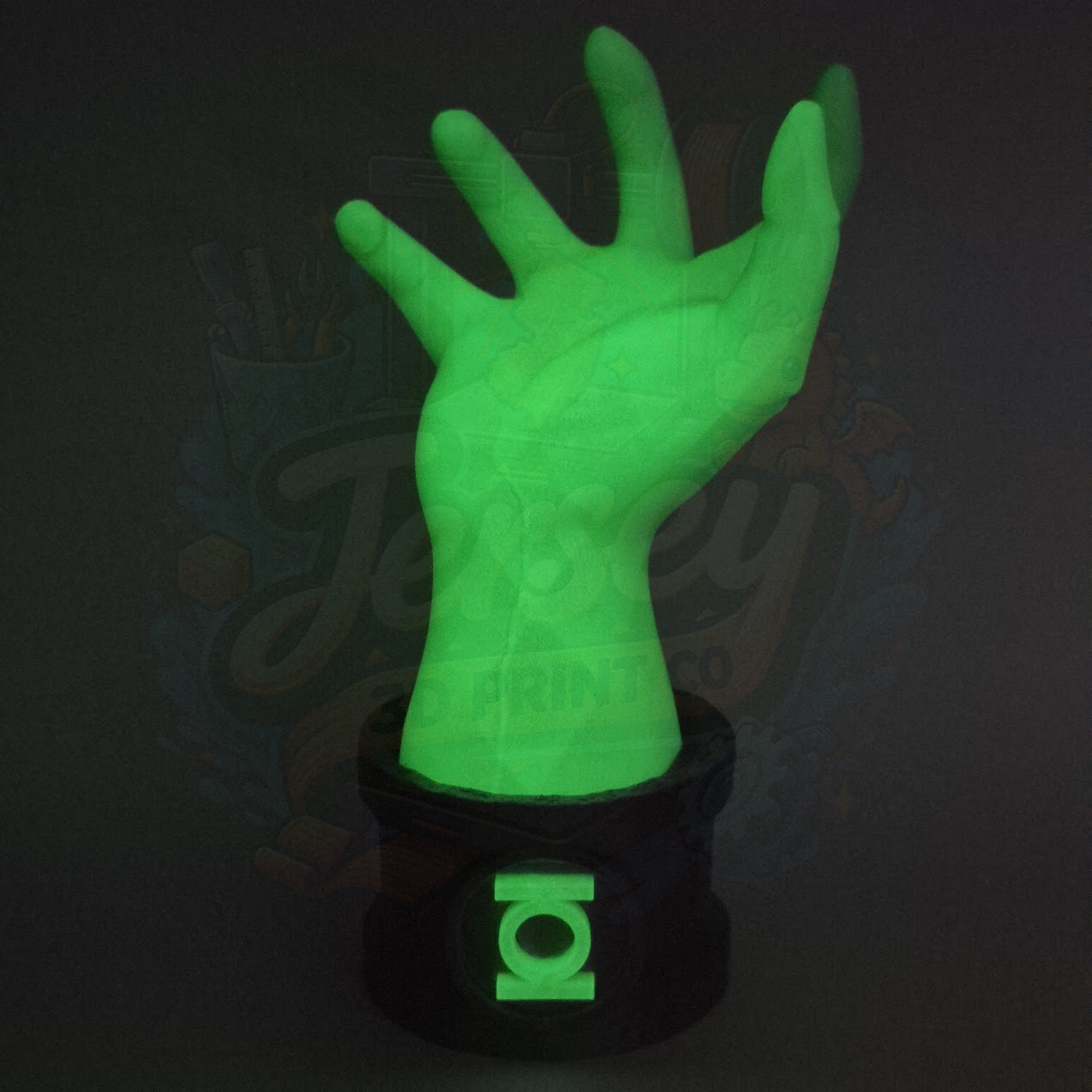 Green Lantern Inspired Glow in the Dark Controller & Headphones Holder - Hands of Power Series by Mas Fuego