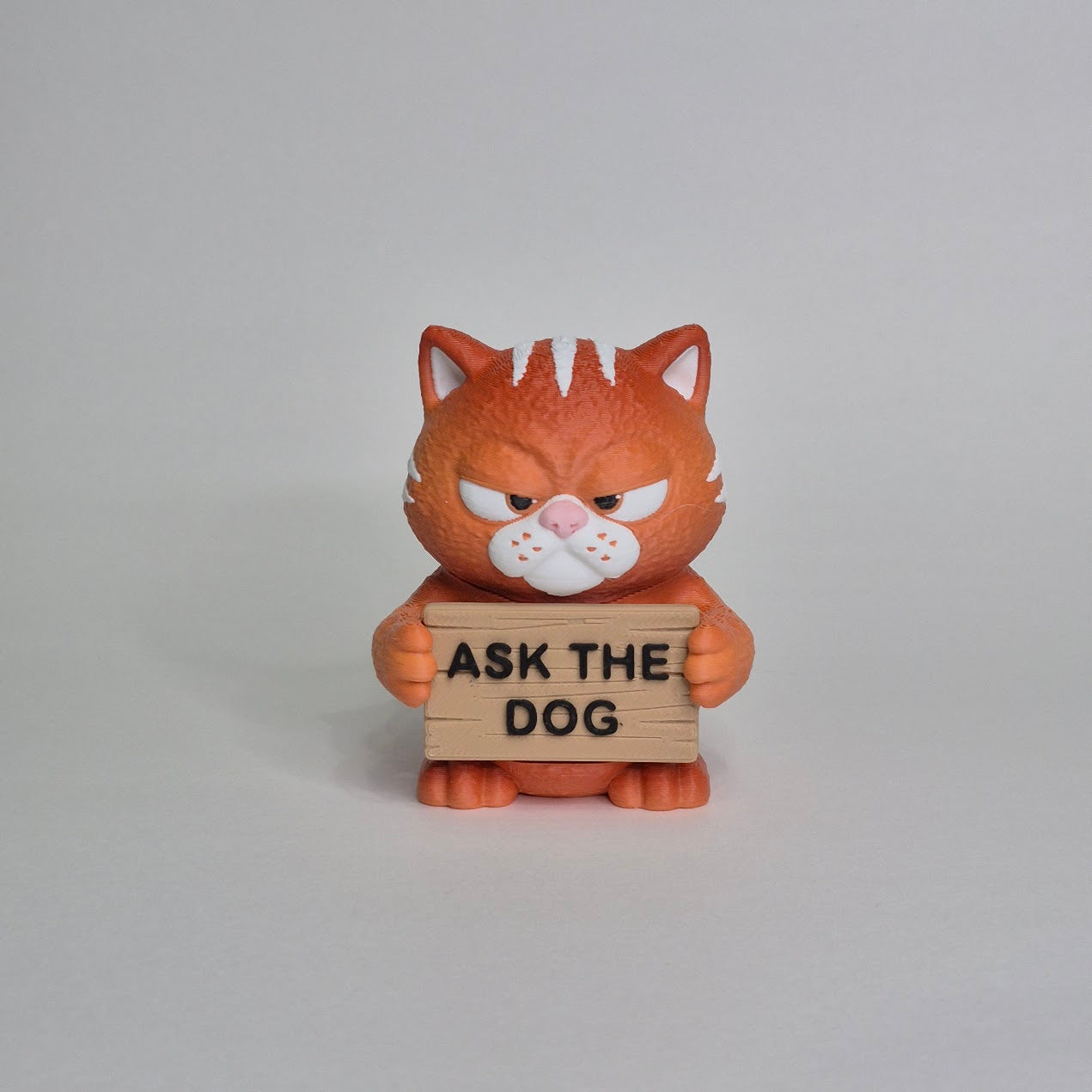 Grumpy Cat Desk Figurine, Animals with Attitude Adult Humor for the Home or Office