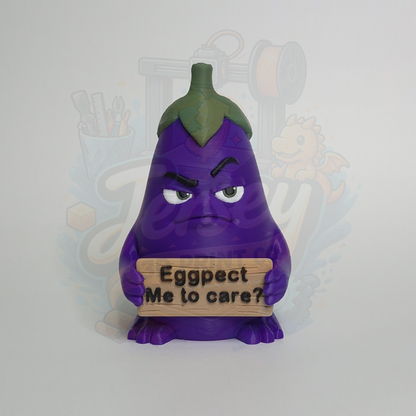 Feisty Fruit Eggplant Emoji Figurine - Meme Culture Decor
