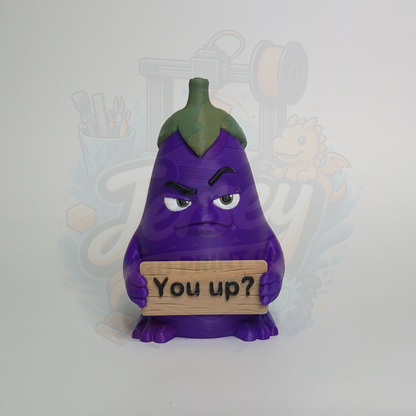 Feisty Fruit Eggplant Emoji Figurine - Meme Culture Decor