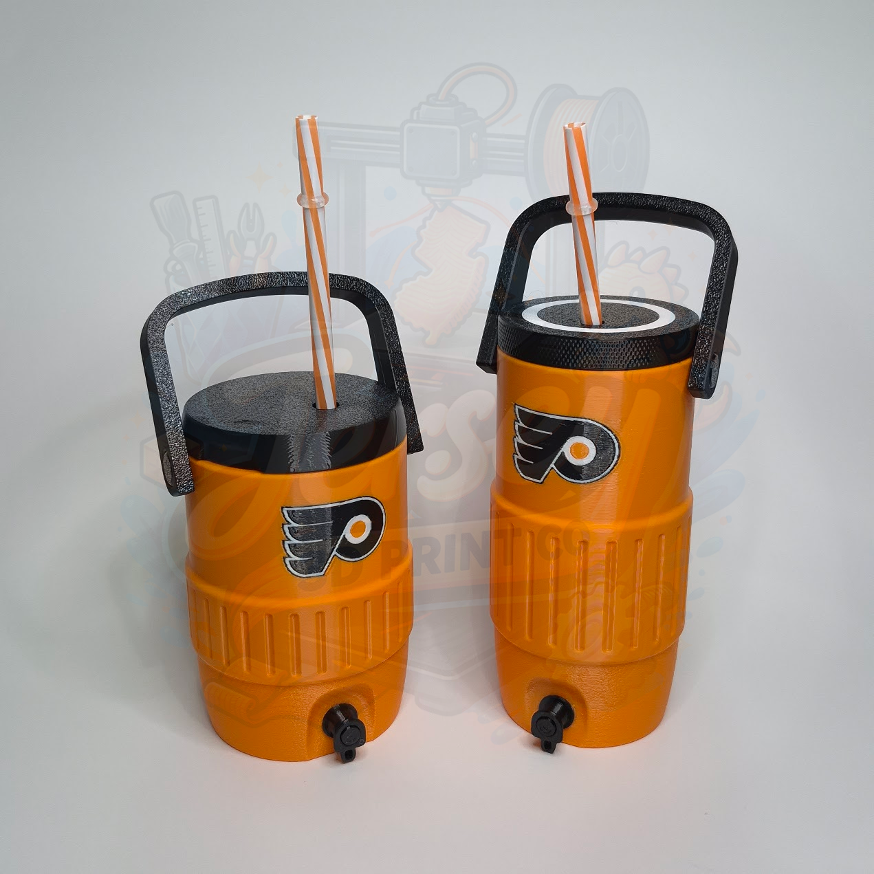 Philadelphia Hockey 3D Printed Can Holder – Portable Drink Carrier with Handle