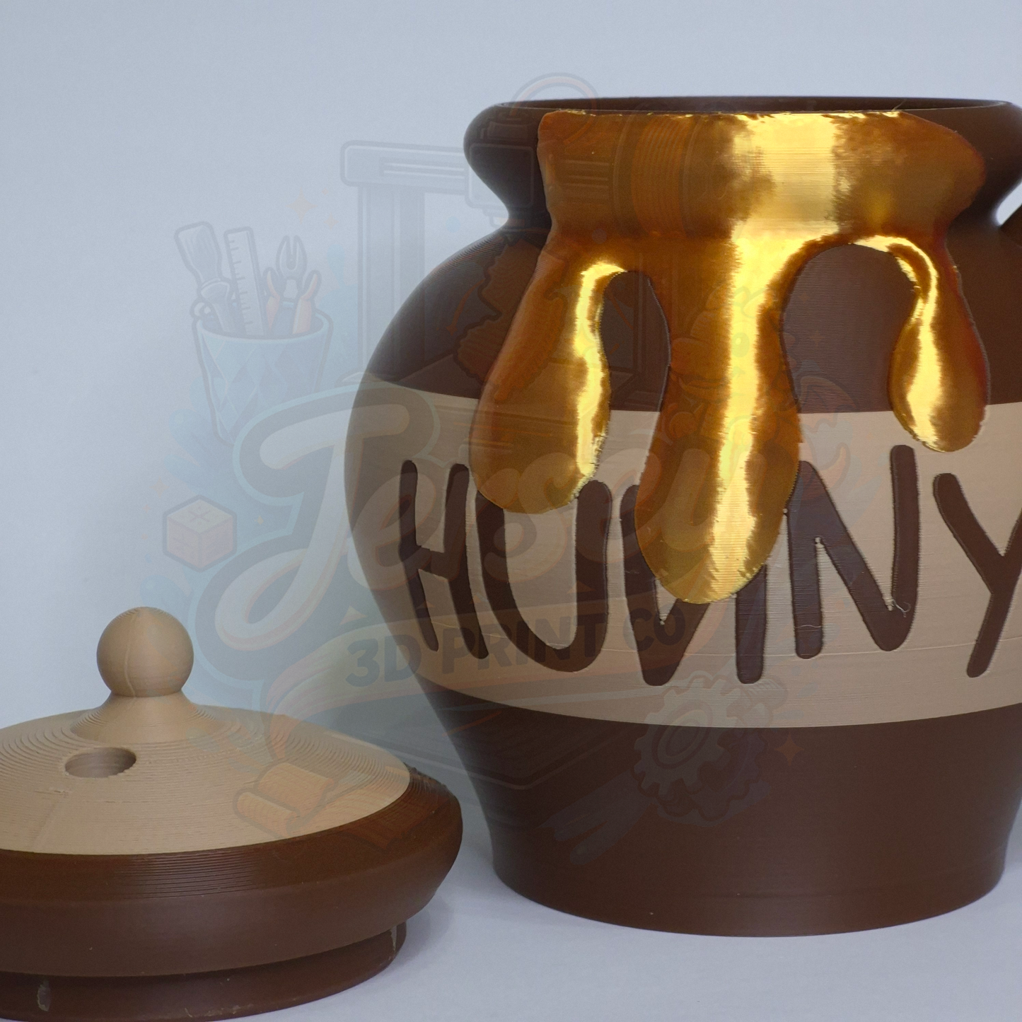 Honey Pot Style 12oz Soda or Beer Can Holder with Free Bumblebee Straw Topper