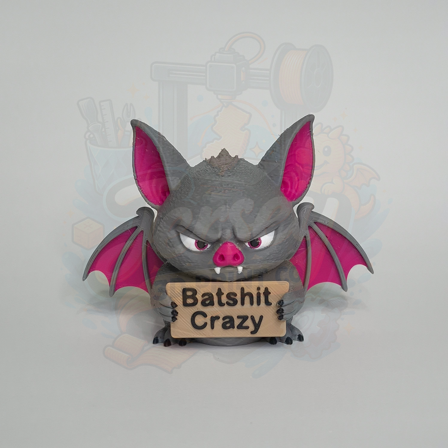 Sarcastic Bat Figurine - Animals with Attitude Funny Desk Toys for the Home or Office
