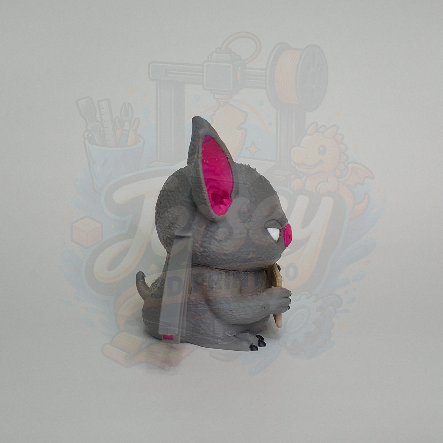Sarcastic Bat Figurine - Animals with Attitude Funny Desk Toys for the Home or Office