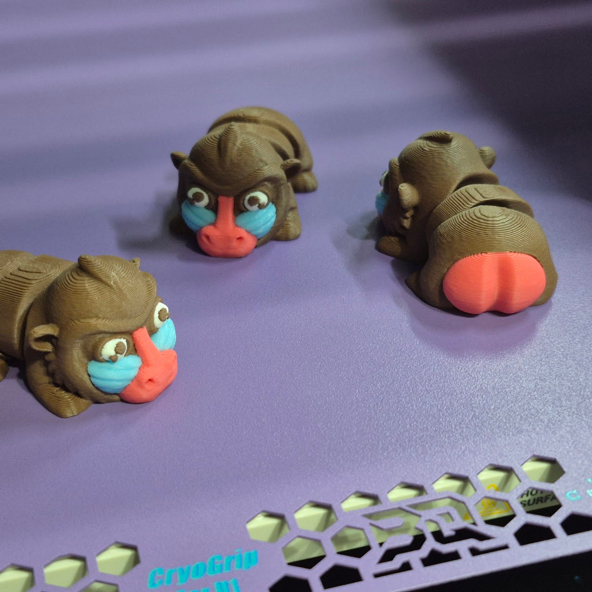 Baby Baboon Flexi Toy – 3D Printed Articulated Mini Baboon