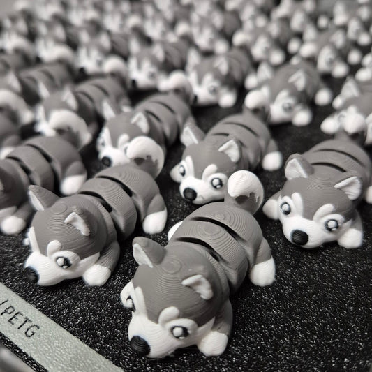 Husky Dog Flexi Toy – 3D Printed Articulated Husky Dog