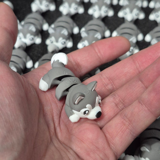 Husky Dog Flexi Toy – 3D Printed Articulated Husky Dog