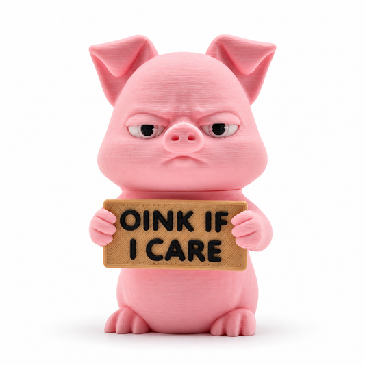 Miserable Pig - Animals with Attitude Funny Animal Figurines for the Home or Office