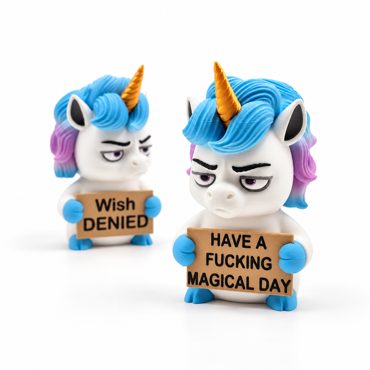 Sarcastic Unicorn - Animals with Attitude Funny Animal Figurines for the Home or Office