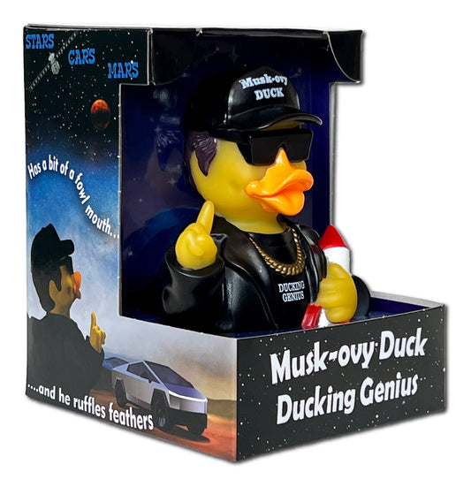 Celebriducks Musk-Ovy Ducking Genius Rubber Duck — Collectible Duck in Gift Box
