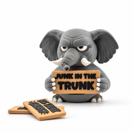 Sarcastic Elephant Figurine – A Funny Desk Buddy for Home or Office