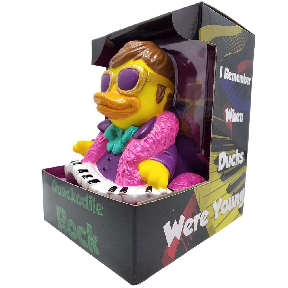 Celebriducks Quackodile Flock Rubber Duck — Collectible Duck in Gift Box