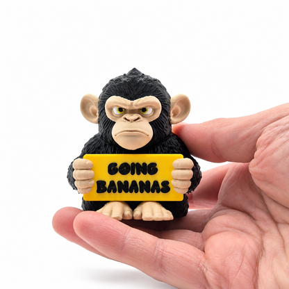 Chimpanzee Desk Toy - Animals with Attitude Funny Animal Figurines for the Home or Office