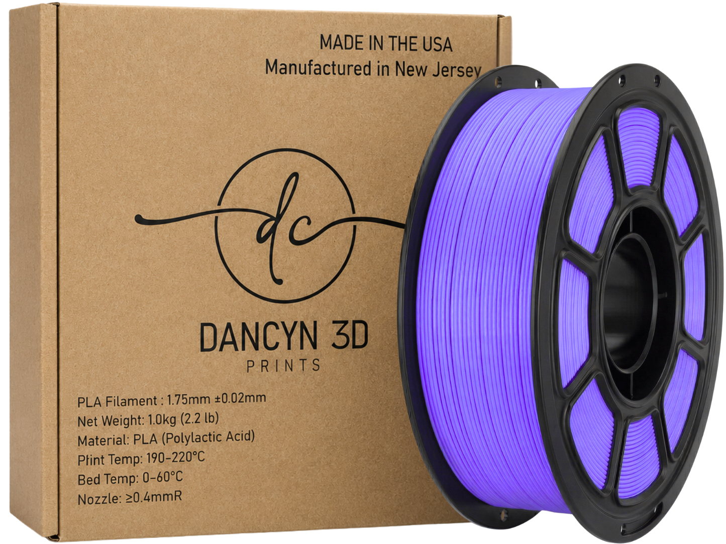 Dancyn3D PLA Basic American Made 3D Printer Filament