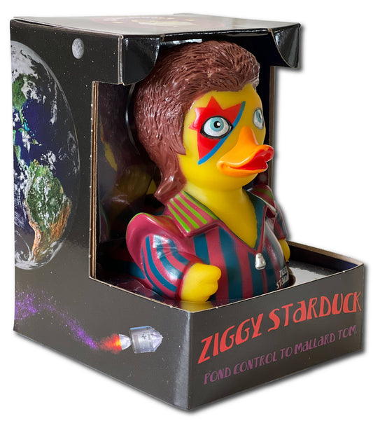 Celebriducks Ziggy StarDuck Rubber Duck — Collectible Duck in Gift Box