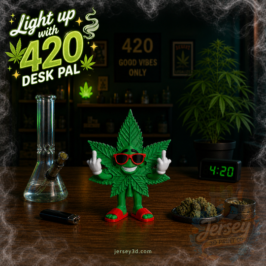 Funny Pot Leaf Figurine – 420 Desk Decor – Stoner Gift – Sarcastic Leaf Buddy