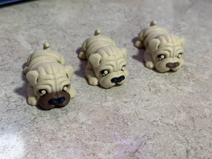 Sharpei Dog Flexi Toy – 3D Printed Articulated Sharpei Dog