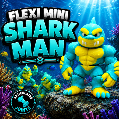 Articulated Mini Shark Man Action Figure by Evilian