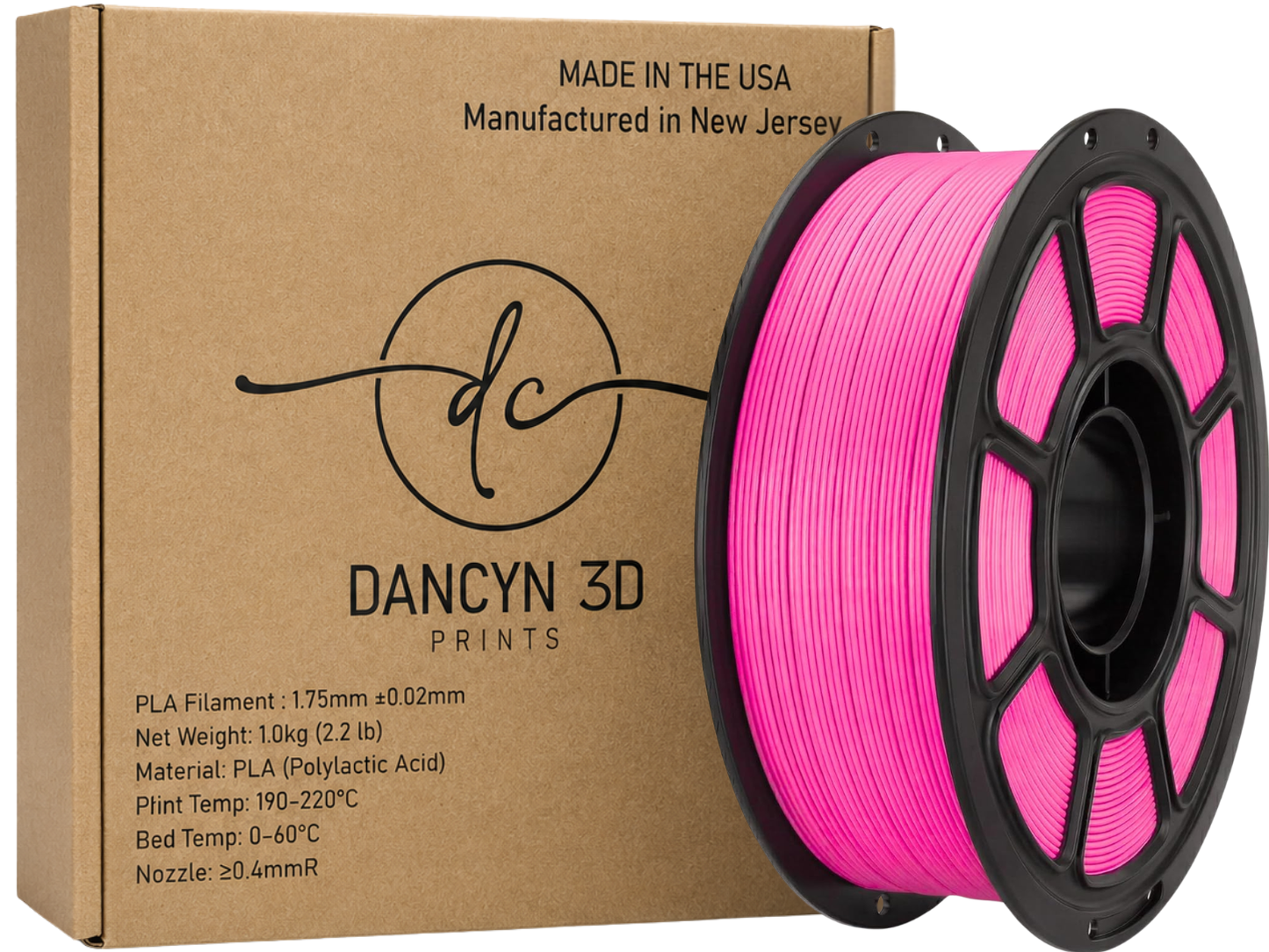Dancyn3D PLA Basic American Made 3D Printer Filament