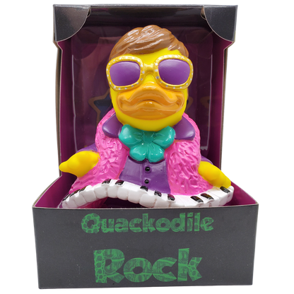 Celebriducks Quackodile Flock Rubber Duck — Collectible Duck in Gift Box