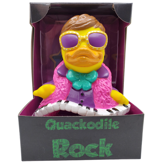 Celebriducks Quackodile Flock Rubber Duck — Collectible Duck in Gift Box