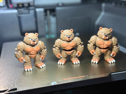 Articulated Mini Grizzly Bear Action Figure