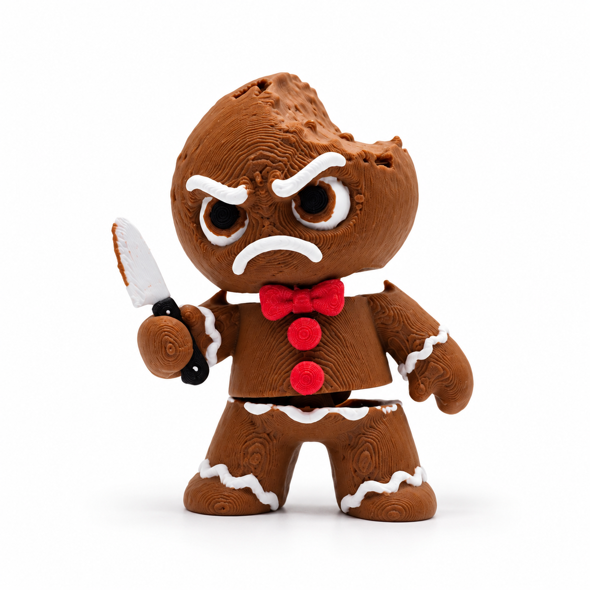 Angry Gingerbread Man Mag Buddies Flexi Toys