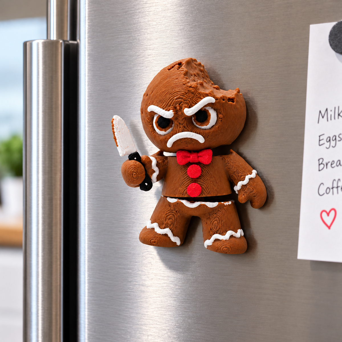 Angry Gingerbread Man Mag Buddies Flexi Toys