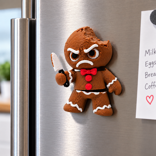 Angry Gingerbread Man Mag Buddies Flexi Toys