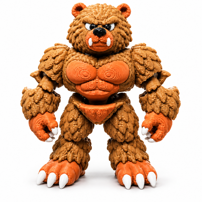 Articulated Mini Grizzly Bear Action Figure