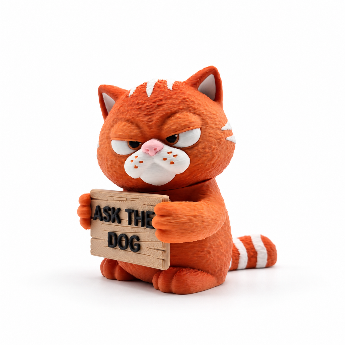 Grumpy Cat Desk Toy - Animals with Attitude Funny Animal Figurines for the Home or Office