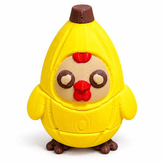 Banana Chicken Flexi Toy – 3D Printed Articulated Banana Chicken