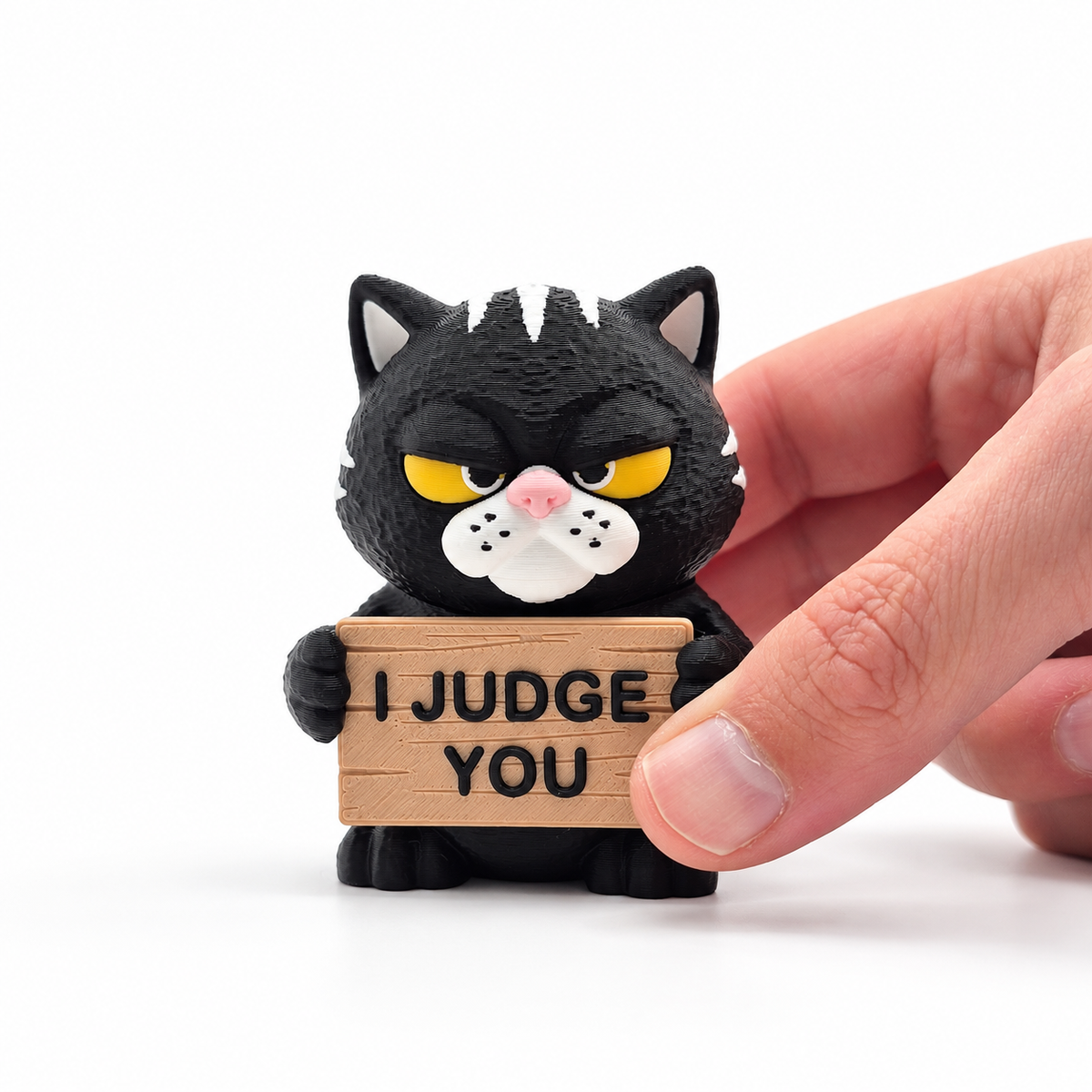 Grumpy Cat Desk Toy - Animals with Attitude Funny Animal Figurines for the Home or Office