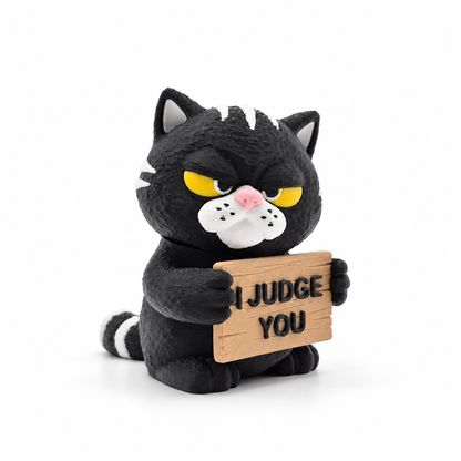 Grumpy Cat Desk Toy - Animals with Attitude Funny Animal Figurines for the Home or Office