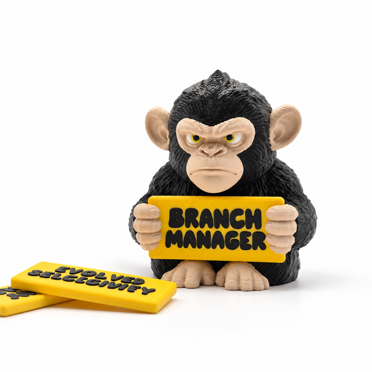 Chimpanzee Desk Toy - Animals with Attitude Funny Animal Figurines for the Home or Office