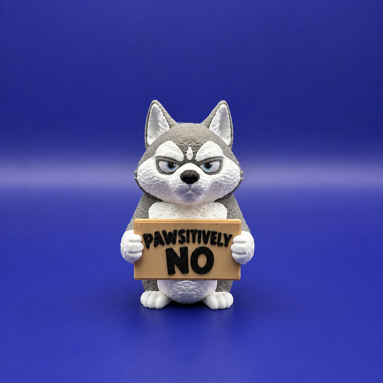 Sarcastic Husky Figurine - Animals with Attitude Funny Desk Toys for the Home or Office