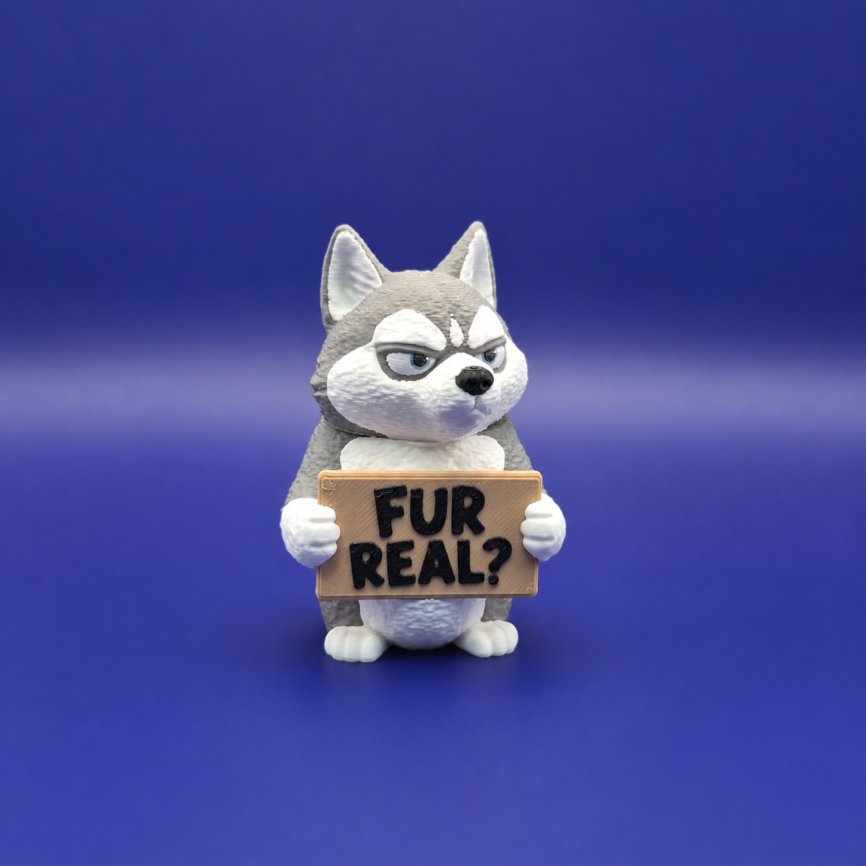 Sarcastic Husky Figurine - Animals with Attitude Funny Desk Toys for the Home or Office