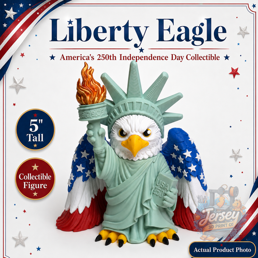 *Discontinued* Liberty Eagle 250th American Independence Anniversary Figurine, Patriotic Desk Buddy, 4th of July Collectors Figure
