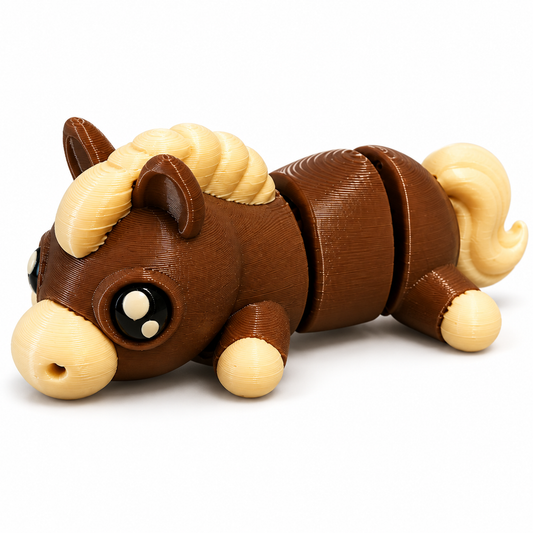 Horse Flexi Toy – 3D Printed Articulated Mini Horse - Jersey 3D Print Company