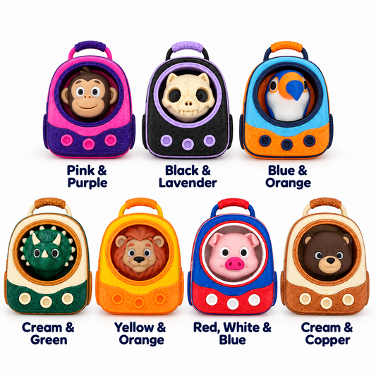 Backpack Buddies Keychain – Customizable Animal Fidget Clicker