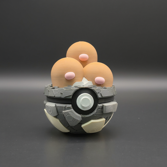 Dugtrio -  Pokémon Character Ball by N3D Melbourne